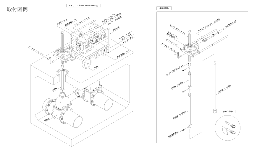 セイワハンドラー AHV-G型 取付図例